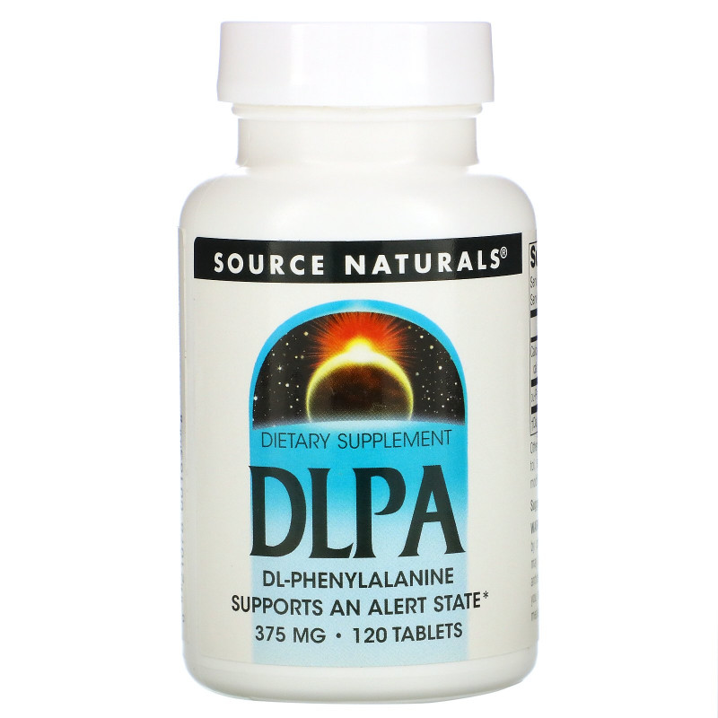 Source Naturals, DLPA, 375 мг, 120 таблеток