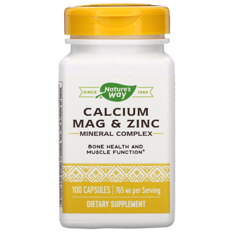 Nature's  Way, Calcium Mag & Zinc Mineral Complex, 100 Capsules