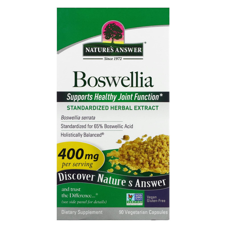 Nature's Answer, Босвеллия (Boswellia), 400 мг, 90 вегетарианских капсул