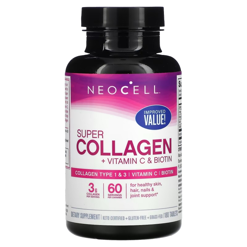 NeoCell, Super Collagen, + Vitamin C & Biotin, 180 Tablets