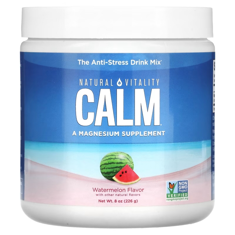 Natural Vitality, CALM, The Anti-Stress Drink Mix, Watermelon, 8 oz (226 g)