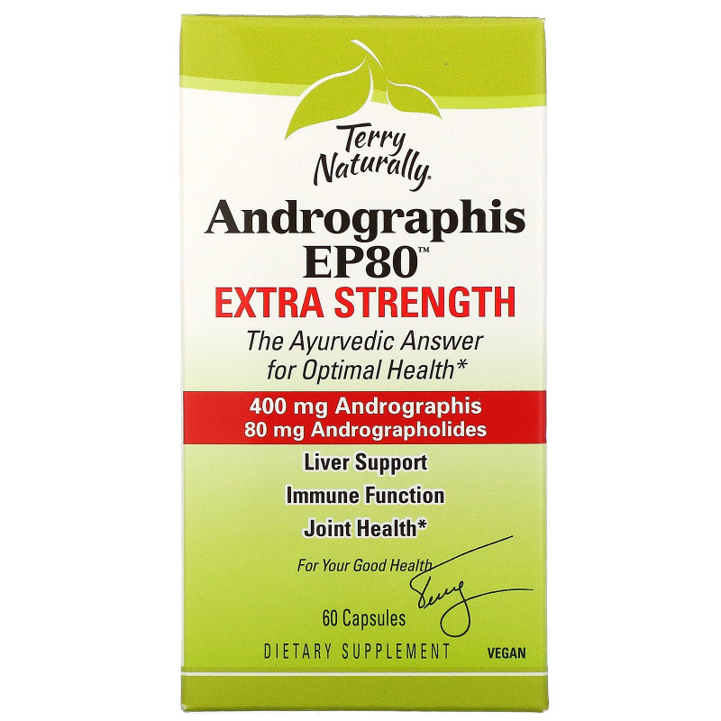 Terry Naturally, Andrographis EP80, Extra Strength, 60 Capsules