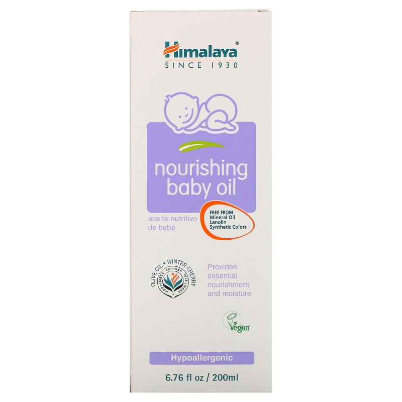 Himalaya Herbal Healthcare, Питательное Детское Масло, Оливковое Масло и Зимняя Вшня, 6,76 жидких унций (200 мл)