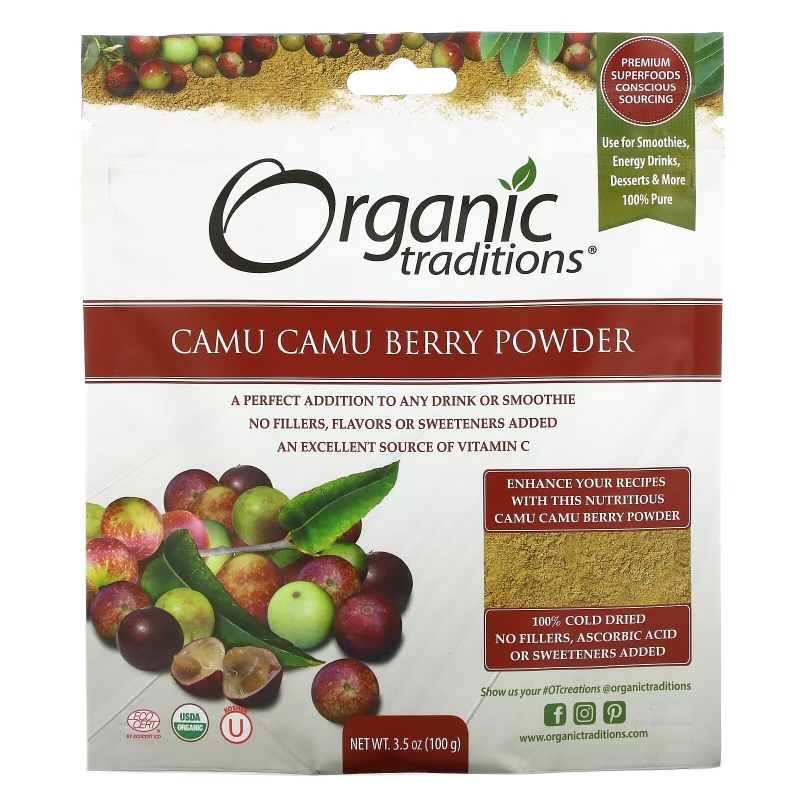 Organic Traditions, Camu Camu Berry Powder, 3.5 oz (100 g)