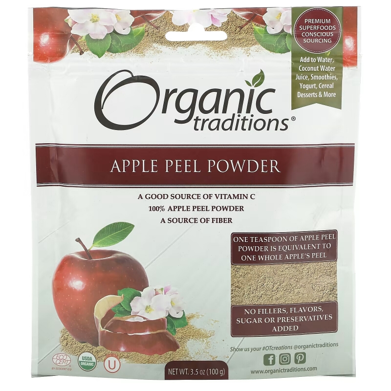 Organic Traditions, Apple Peel Powder, 3.5 oz ( 100 g)