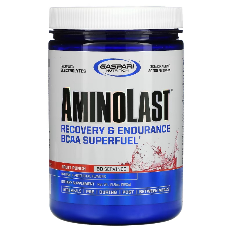 Gaspari Nutrition, Aminolast, Recovery & Endurance BCAA Superfuel, Fruit Punch, 14.8 oz (420 g)