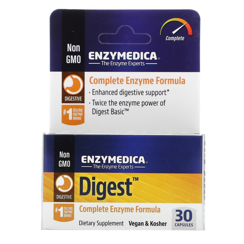 Enzymedica Digest Complete Enzyme Formula 30 Capsules