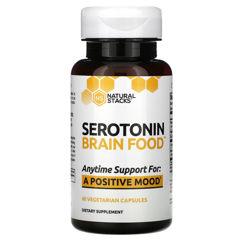 Natural Stacks, Serotonin Brain Food, 60 Vegetarian Capsules