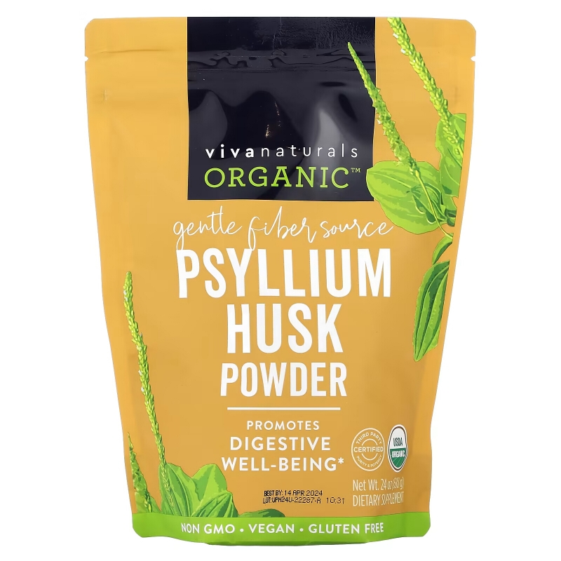 Viva Naturals, Organic Psyllium Husk Powder, 24 oz (680 g)