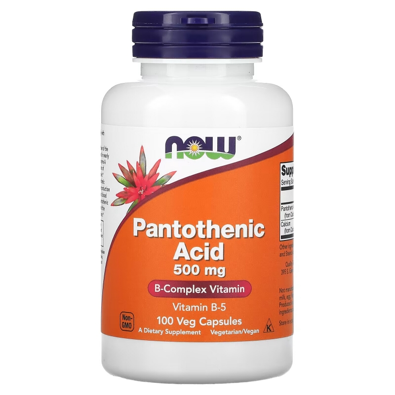 NOW Foods, Pantothenic Acid, 500 mg, 100 Veg Capsules