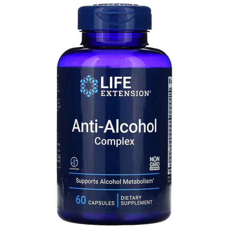 Life Extension, Anti-Alcohol, HepatoProtection Complex, 60 Vegetarian Capsules