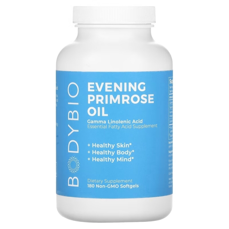 BodyBio, Evening Primrose Oil, 180 Non-GMO Softgels