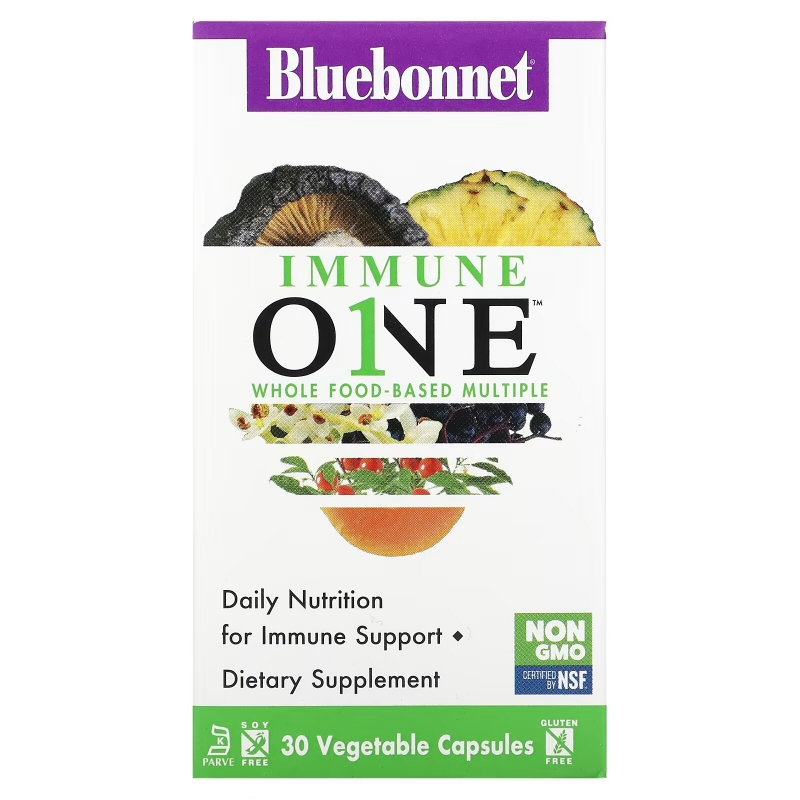 Bluebonnet Nutrition, Immune One, Whole Food-Based Multiple, 30 Vegetable Capsules