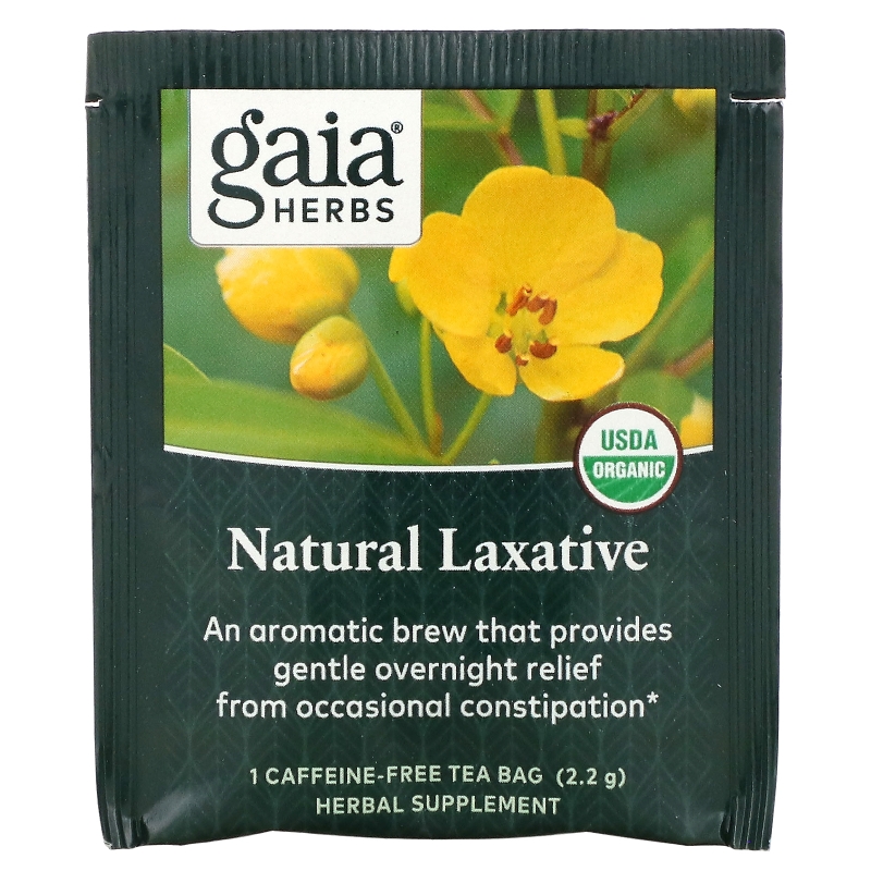 Gaia Herbs RapidRelief Herbal Tea Natural Laxative Caffeine-Free 20 Tea Bags 1.55 oz (44 g)