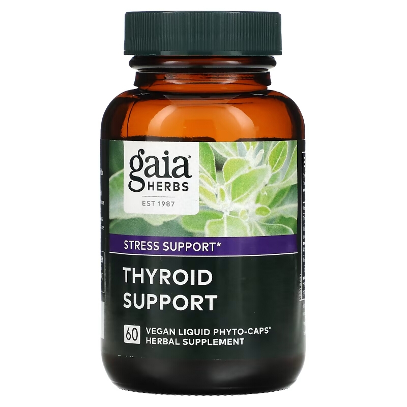 Gaia Herbs, Thyroid Support, 60 Vegan Liquid Phyto-Caps