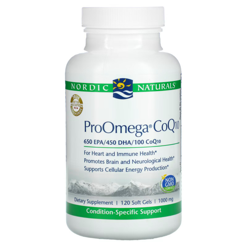 Nordic Naturals, ProOmega CoQ10, 1,000 mg, 120 Soft Gels