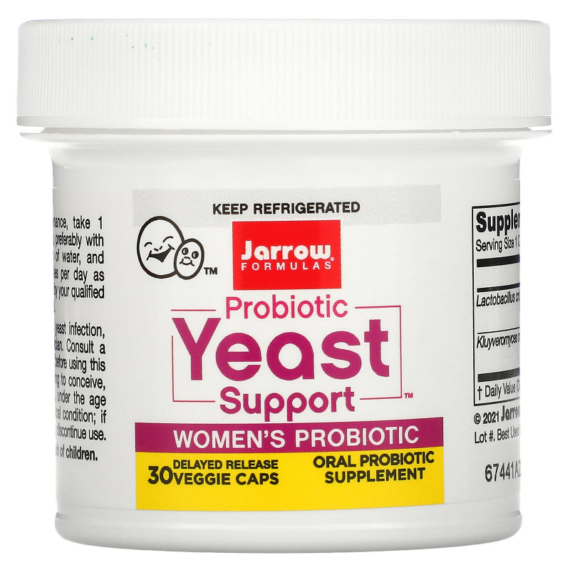 Jarrow Formulas, Probiotic Yeast Support, Women’s Probiotic, 5 Billion, 30 Veggie Caps