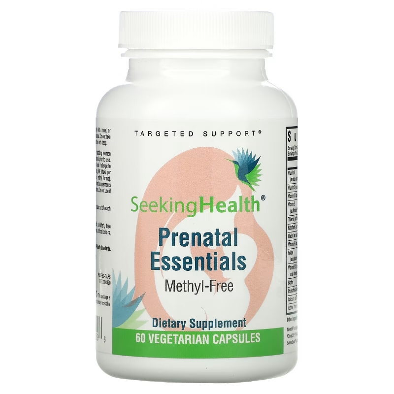 Seeking Health, Prenatal Essentials, Methyl-Free, 60 Vegetarian Capsules