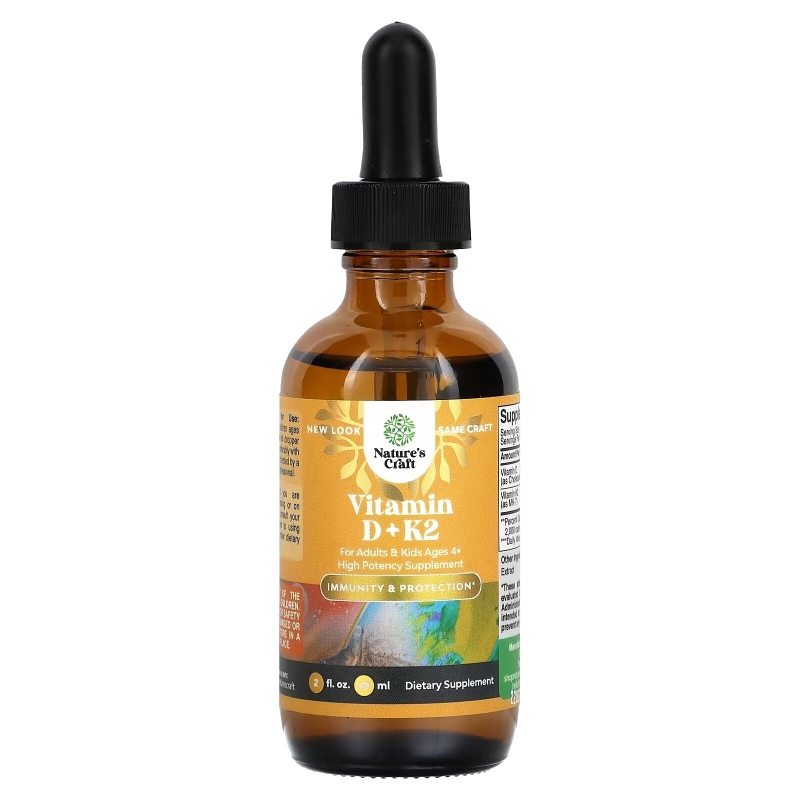 Natures Craft, Vitamin D + K2, 2 fl oz (60 ml)