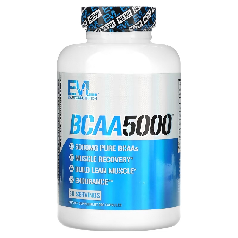 EVLution Nutrition, BCAA5000, 240 Capsules