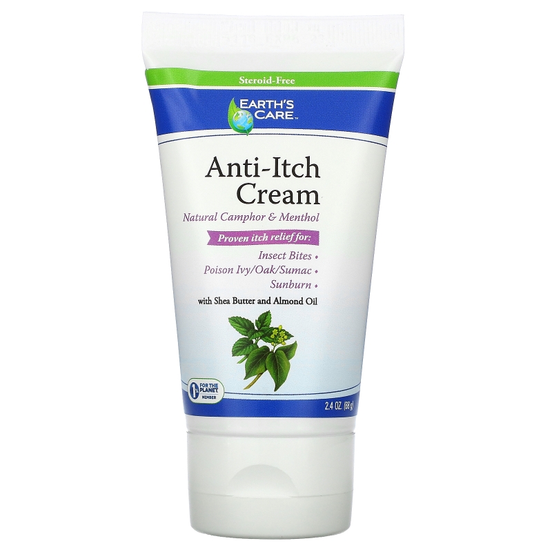 Earth's Care, Anti-Itch Cream, Shea Butter and Almond Oil, 2.4 oz, (68 g)