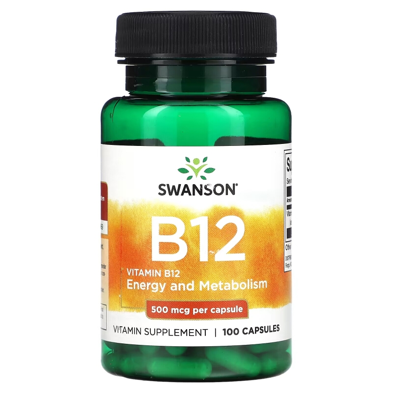 Swanson, Vitamin B12, 500 mg, 100 Capsules