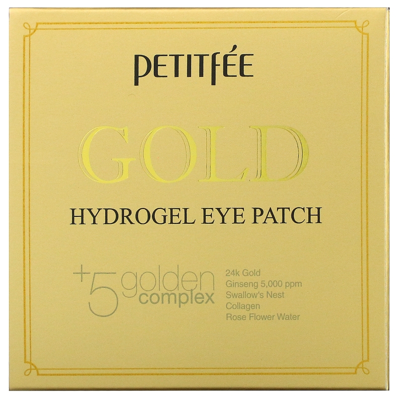 Petitfee, Повязка для глаз с Золотым Гидрогелем, 60 шт