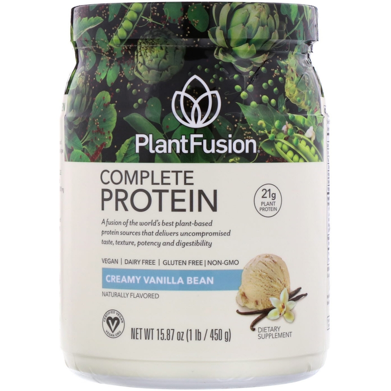 PlantFusion, Complete Protein, Creamy Vanilla Bean, 15.87 oz (450 g)